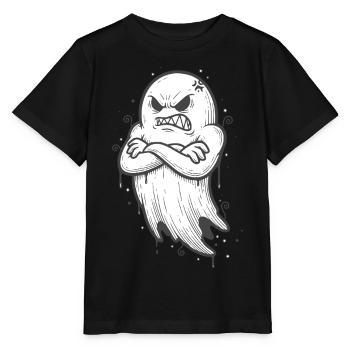 Halloween Geist mit verschränkten Armen - Stanley/Stella Kinder T-Shirt MINI CREATOR  - Schwarz - Vorne - Mikhail (115cm)