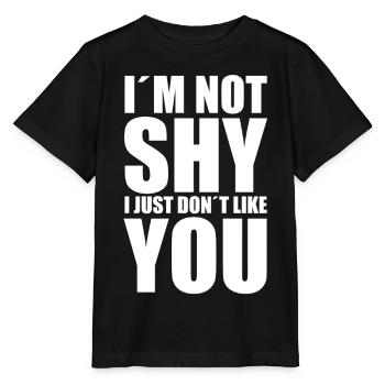 I ́m not shy I just don ́t like you - Stanley/Stella MINI CREATOR Kids’ T-Shirt - black - Front - Mikhail (115cm)