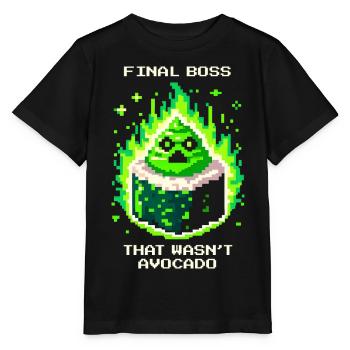 Endboss war kein Avocado | Wasabi Sushi - T-shirt bio MINI CREATOR Stanley/Stella Enfant - noir - Devant - Mikhail (115cm)