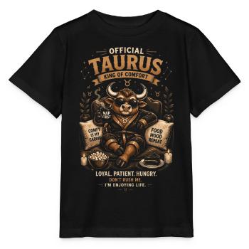 Taureau Roi du Confort - Zodiaque - T-shirt bio MINI CREATOR Stanley/Stella Enfant - noir - Devant - Mikhail (115cm)
