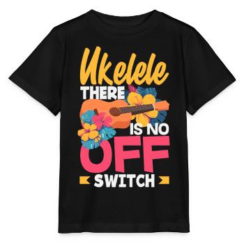Ukulele There Is No Off Switch Hawaii Musician - Stanley/Stella MINI CREATOR Kids’ T-Shirt - black - Front - Mikhail (115cm)