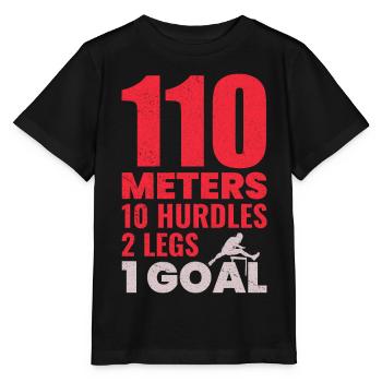 Hurdles Hurdling Hurdler Running Runner Athletes - Stanley/Stella MINI CREATOR Kids’ T-Shirt - black - Front - Mikhail (115cm)