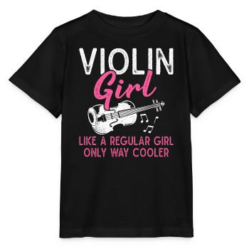 Violin Girls Orchestra Musician Violin - Stanley/Stella MINI CREATOR Kids’ T-Shirt - black - Front - Mikhail (115cm)