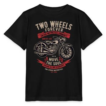Two Wheels Forever Motorrad - Stanley/Stella Kinder T-Shirt MINI CREATOR  - Schwarz - Vorne - Mikhail (115cm)