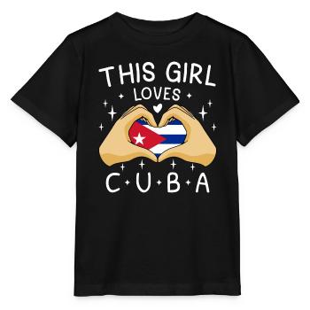 Kuba Flagge Karibik Urlaub Cuba Reise Havanna - Stanley/Stella Kinder T-Shirt MINI CREATOR  - Schwarz - Vorne - Mikhail (115cm)
