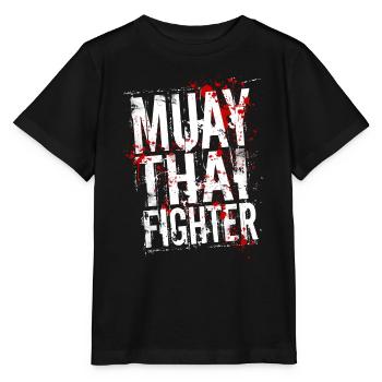 Muay Thai Kämpfer weiß - Stanley/Stella Kinder T-Shirt MINI CREATOR  - Schwarz - Vorne - Mikhail (115cm)