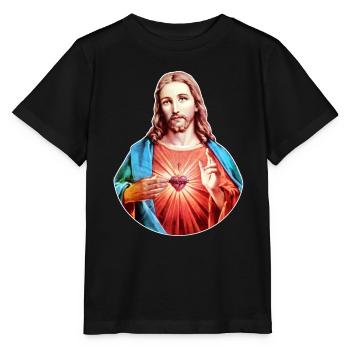 Jésus-Christ | Jésus Christ - T-shirt bio MINI CREATOR Stanley/Stella Enfant - noir - Devant - Mikhail (115cm)