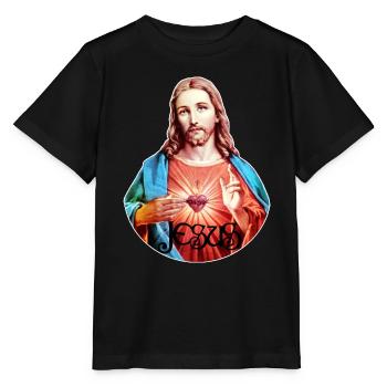 Jésus-Christ Jésus-Christ - T-shirt bio MINI CREATOR Stanley/Stella Enfant - noir - Devant - Mikhail (115cm)