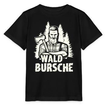 Bûcheron forestier - T-shirt bio MINI CREATOR Stanley/Stella Enfant - noir - Devant - Mikhail (115cm)