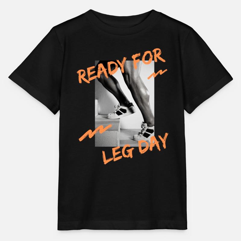 Ready for leg day cadeau original musculation - T-shirt bio MINI CREATOR Stanley/Stella Enfant - noir