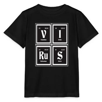 Virus - Periodensystem der Elemente - Stanley/Stella Kinder T-Shirt MINI CREATOR  - Schwarz - Vorne - Mikhail (115cm)