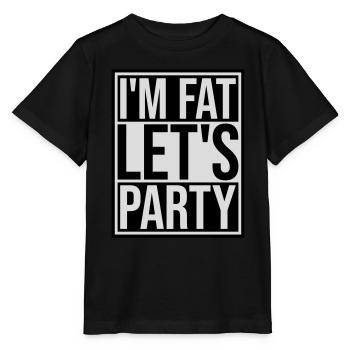 im fat lets party - Stanley/Stella Kinder T-Shirt MINI CREATOR  - Schwarz - Vorne - Mikhail (115cm)