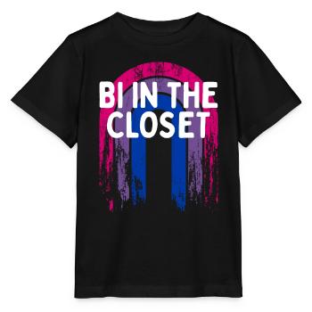 Bi in the Closet Bisexual LGBTQ Bi Pride LGBT - Stanley/Stella MINI CREATOR Kids’ T-Shirt - black - Front - Mikhail (115cm)