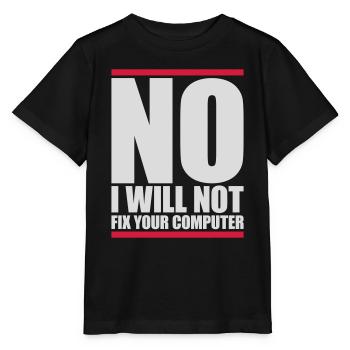 Ne pas réparer votre ordinateur - T-shirt bio MINI CREATOR Stanley/Stella Enfant - noir - Devant - Mikhail (115cm)
