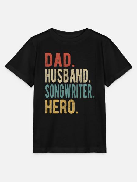 Songwriter Papa Ehemann Held - Stanley/Stella Kinder T-Shirt MINI CREATOR  - Schwarz