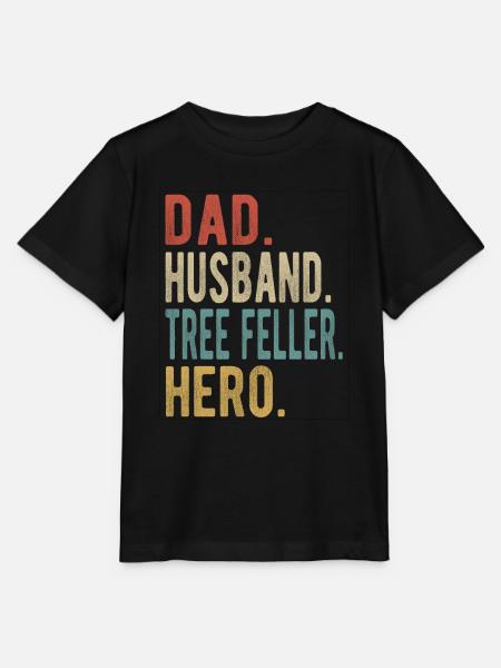Baumfäller Papa Ehemann Held - Stanley/Stella Kinder T-Shirt MINI CREATOR - Schwarz