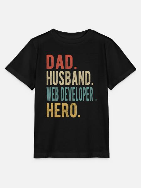 Web Entwickler Papa Ehemann Held - Stanley/Stella Kinder T-Shirt MINI CREATOR - Schwarz