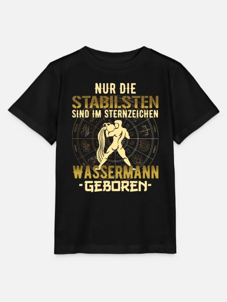 Sternzeichen stabil Wassermann Geschenk - Stanley/Stella Kinder T-Shirt MINI CREATOR - Schwarz