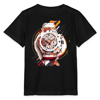 Uhrensammler lieben alte Chronographen als Uhren - Stanley/Stella Kinder T-Shirt MINI CREATOR  - Schwarz - Vorne - Mikhail (115cm)