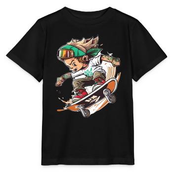 Skaten oder sterben - Stanley/Stella Kinder T-Shirt MINI CREATOR  - Schwarz - Vorne - Mikhail (115cm)