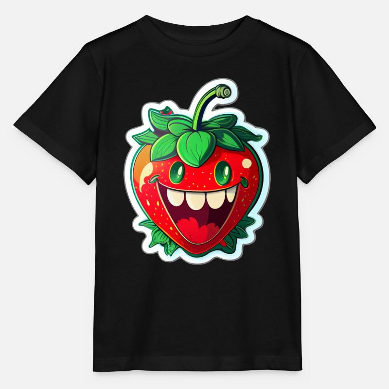 Strawberry - Stanley/Stella Kinder T-Shirt MINI CREATOR  - Schwarz