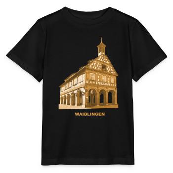 Waiblingen Rathaus - Stanley/Stella Kinder T-Shirt MINI CREATOR  - Schwarz - Vorne - Mikhail (115cm)