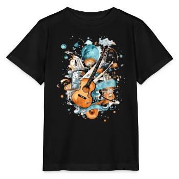 Un univers musical - T-shirt bio MINI CREATOR Stanley/Stella Enfant - noir - Devant - Mikhail (115cm)