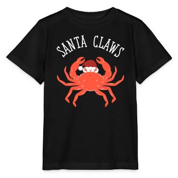 Santa Claws Crab Christmas Pun Puns Santa Claus - Stanley/Stella MINI CREATOR Kids’ T-Shirt - black - Front - Mikhail (115cm)