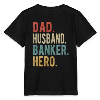 Banker Vater Ehemann Held - Stanley/Stella Kinder T-Shirt MINI CREATOR  - Schwarz - Vorne - Mikhail (115cm)