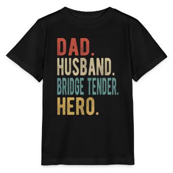 Bridge Tender Dad Husband Hero - Stanley/Stella MINI CREATOR Kids’ T-Shirt - black - Front - Mikhail (115cm)