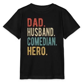Comédien Papa Mari Héros - T-shirt bio MINI CREATOR Stanley/Stella Enfant - noir - Devant - Mikhail (115cm)