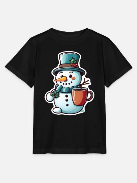 Schneemann - Stanley/Stella Kinder T-Shirt MINI CREATOR  - Schwarz