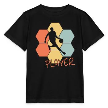 Basketball Player Bball Streetball - Stanley/Stella Kinder T-Shirt MINI CREATOR  - Schwarz - Vorne - Mikhail (115cm)