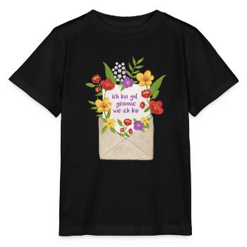 Liebesbrief an mich selbst Botschaft - Stanley/Stella Kinder T-Shirt MINI CREATOR  - Schwarz - Vorne - Mikhail (115cm)