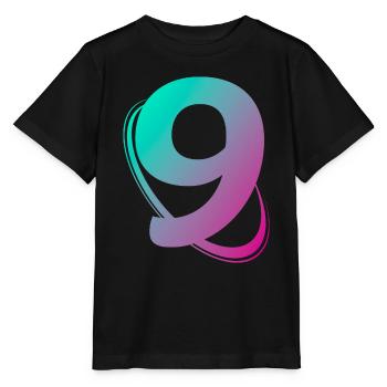 Nummer 9 mehrfarbig - Stanley/Stella Kinder T-Shirt MINI CREATOR  - Schwarz - Vorne - Mikhail (115cm)