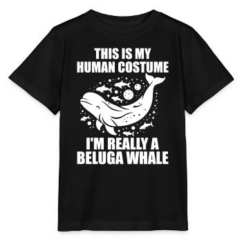 Beluga Whale Women Men Animal Beluga Whale Lover - T-shirt bio MINI CREATOR Stanley/Stella Enfant - noir - Devant - Mikhail (115cm)