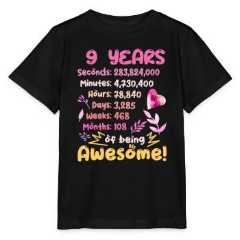 9 ans ! Cadeau d’anniversaire pour 9 ans - T-shirt bio MINI CREATOR Stanley/Stella Enfant - noir - Devant - Mikhail (115cm)