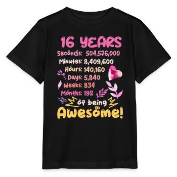 16 ans ! Cadeau d’anniversaire 16e anniversaire - T-shirt bio MINI CREATOR Stanley/Stella Enfant - noir - Devant - Mikhail (115cm)