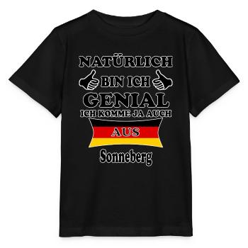 Geschenk Genial komme aus Sonneberg - Stanley/Stella Kinder T-Shirt MINI CREATOR  - Schwarz - Vorne - Mikhail (115cm)