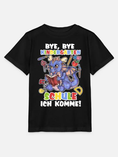 Niedlicher Drache Einschulung Kind Zuckertüte - Stanley/Stella Kinder T-Shirt MINI CREATOR  - Schwarz
