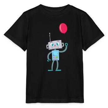 Cute Robot Kids Tees - T-shirt bio MINI CREATOR Stanley/Stella Enfant - noir - Devant - Mikhail (115cm)