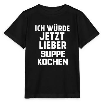 SUPPE KOCHEN - Stanley/Stella Kinder T-Shirt MINI CREATOR  - Schwarz - Vorne - Mikhail (115cm)