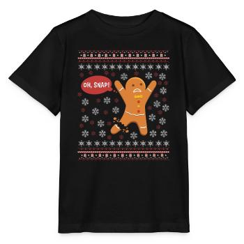 Gingerbreadman oh rupture cadeau de Noël laid chandail - T-shirt bio MINI CREATOR Stanley/Stella Enfant - noir - Devant - Mikhail (115cm)