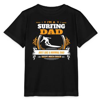 Surfender Vati-Hemd-Geschenk-Idee - Stanley/Stella Kinder T-Shirt MINI CREATOR  - Schwarz - Vorne - Mikhail (115cm)