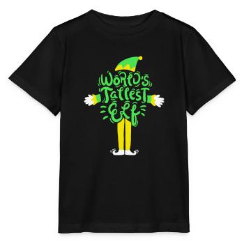 Elf cadeau de Noël le plus haut du monde - T-shirt bio MINI CREATOR Stanley/Stella Enfant - noir - Devant - Mikhail (115cm)