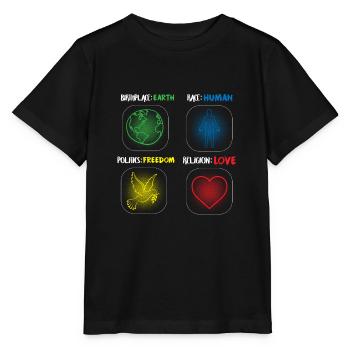 Anti racism / gift - Stanley/Stella MINI CREATOR Kids’ T-Shirt - black - Front - Mikhail (115cm)