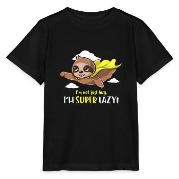 Sloth paresseux, drôle, humoristique cadeau d'anniversaire - T-shirt bio MINI CREATOR Stanley/Stella Enfant - noir - Devant - Mikhail (115cm)