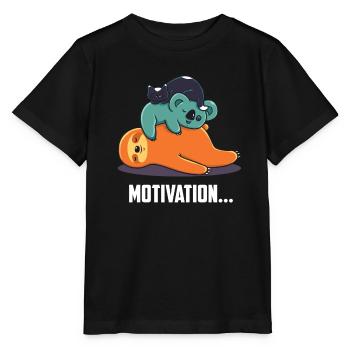 Lazy drôle paresse cadeau d'anniversaire Koala - T-shirt bio MINI CREATOR Stanley/Stella Enfant - noir - Devant - Mikhail (115cm)
