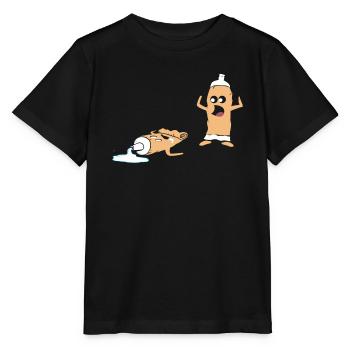 Funny toothpaste gift shirt - Stanley/Stella MINI CREATOR Kids’ T-Shirt - black - Front - Mikhail (115cm)