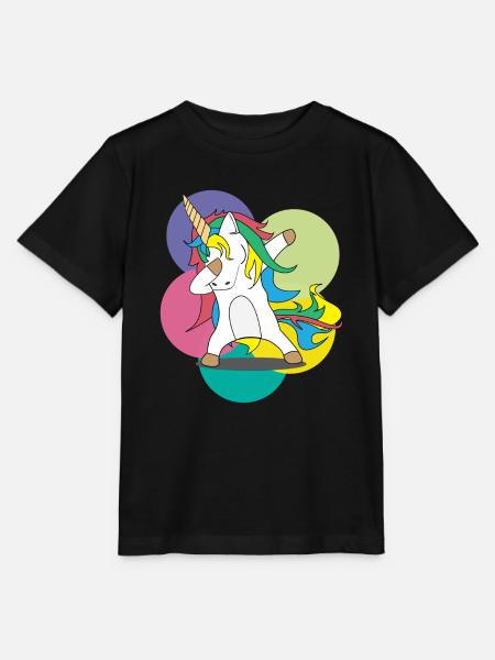 Deppen Unicorn / Swag / Einhorn / Gift Shirt - Stanley/Stella Kinder-T-shirt MINI CREATOR  - zwart
